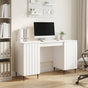 Desk White 142.5 x 50 x 75 cm Engineered Wood