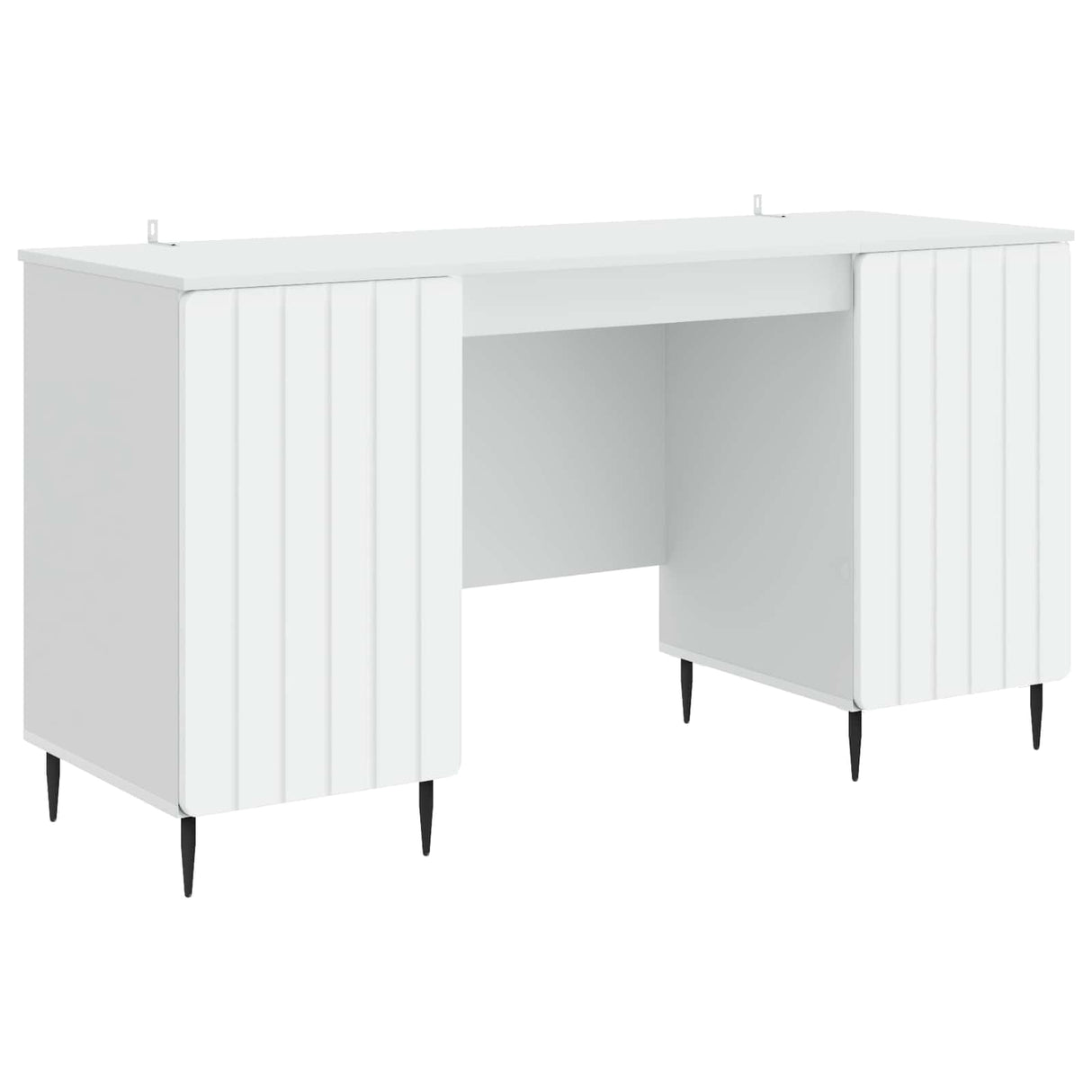 Desk with Shelf White 142.5 x 50 x 75 cm Engineered Wood