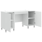 Desk White 142.5 x 50 x 75 cm Engineered Wood