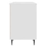 Desk with Shelf White 142.5 x 50 x 75 cm Engineered Wood - Rear View
