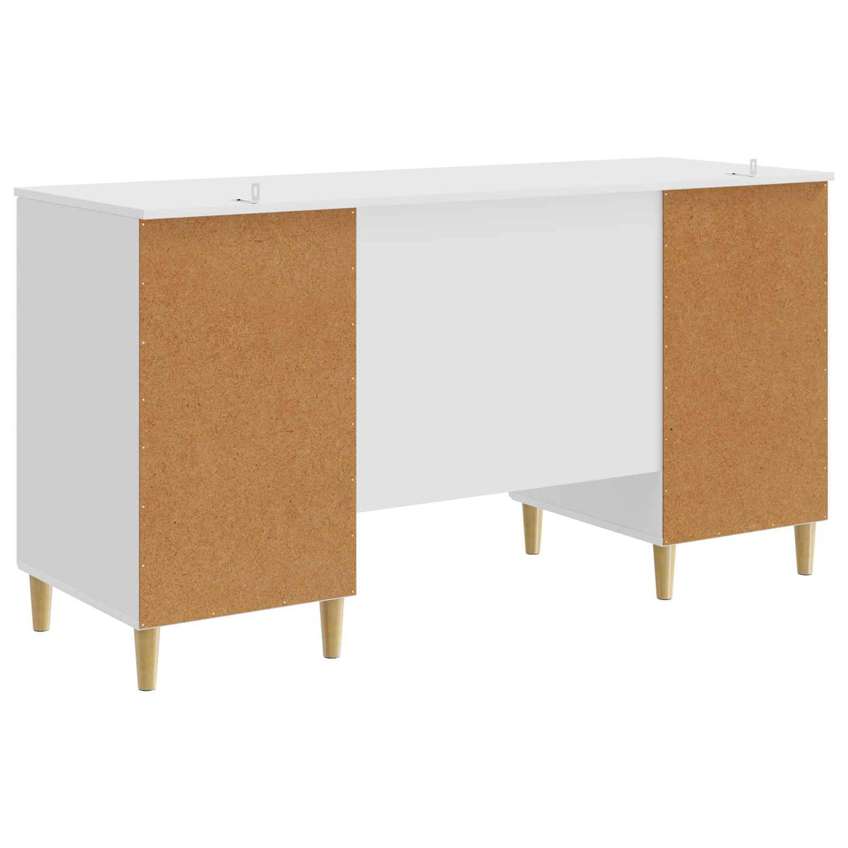 Desk with Shelf White 142.5 x 50 x 75 cm Engineered Wood