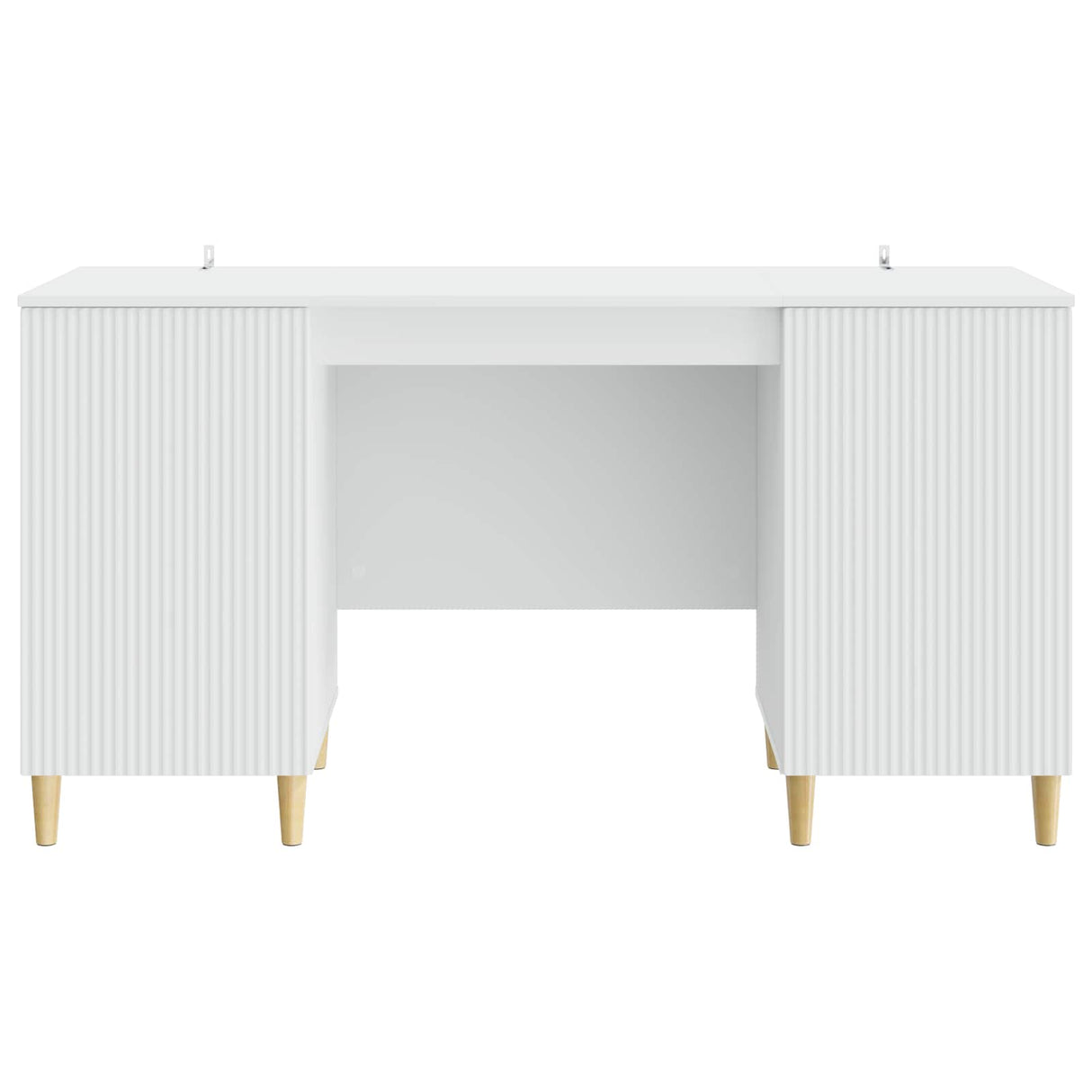 Desk with Shelf White 142.5 x 50 x 75 cm Engineered Wood