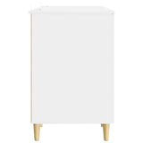 Desk with Shelf White 142.5 x 50 x 75 cm Engineered Wood