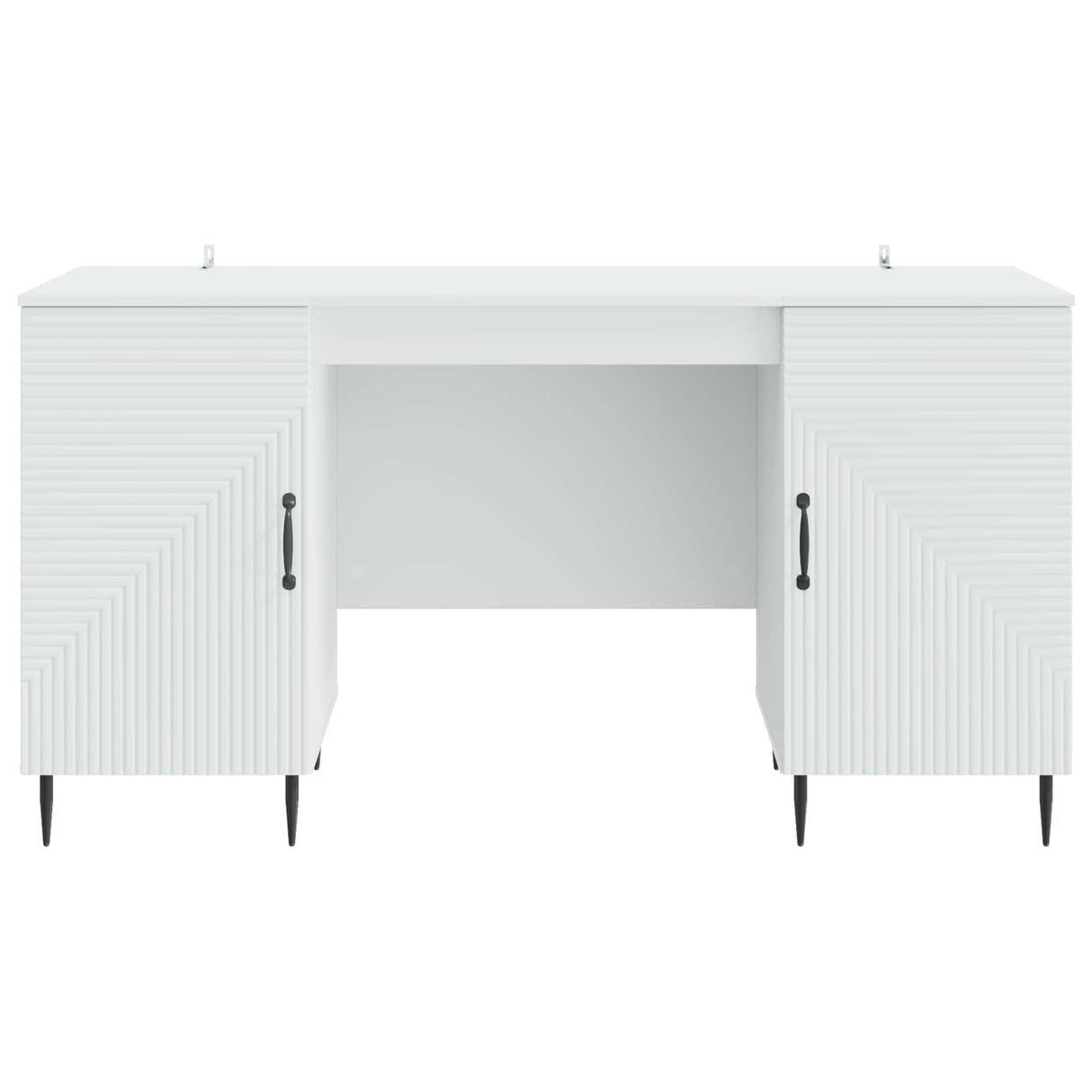 Desk with Shelf White 142.5 x 50 x 75 cm Engineered Wood