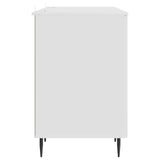 Desk with Shelf White 142.5 x 50 x 75 cm Engineered Wood - Rear View