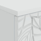Desk White Engineered Wood 142.5 x 50 x 75 cm