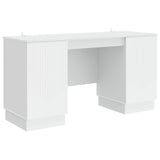 Desk with Shelf White 142.5 x 50 x 75 cm Engineered Wood