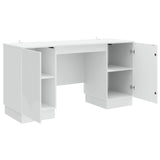 Desk with Shelf White 142.5 x 50 x 75 cm Engineered Wood