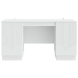 Desk with Shelf White 142.5 x 50 x 75 cm Engineered Wood
