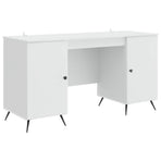 Desk White 142.5 x 50 x 75 cm Engineered Wood