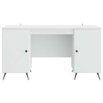 Desk White 142.5 x 50 x 75 cm Engineered Wood