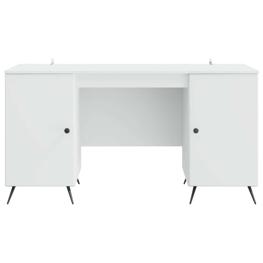 Desk White 142.5 x 50 x 75 cm Engineered Wood