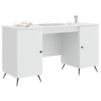 Desk White 142.5 x 50 x 75 cm Engineered Wood