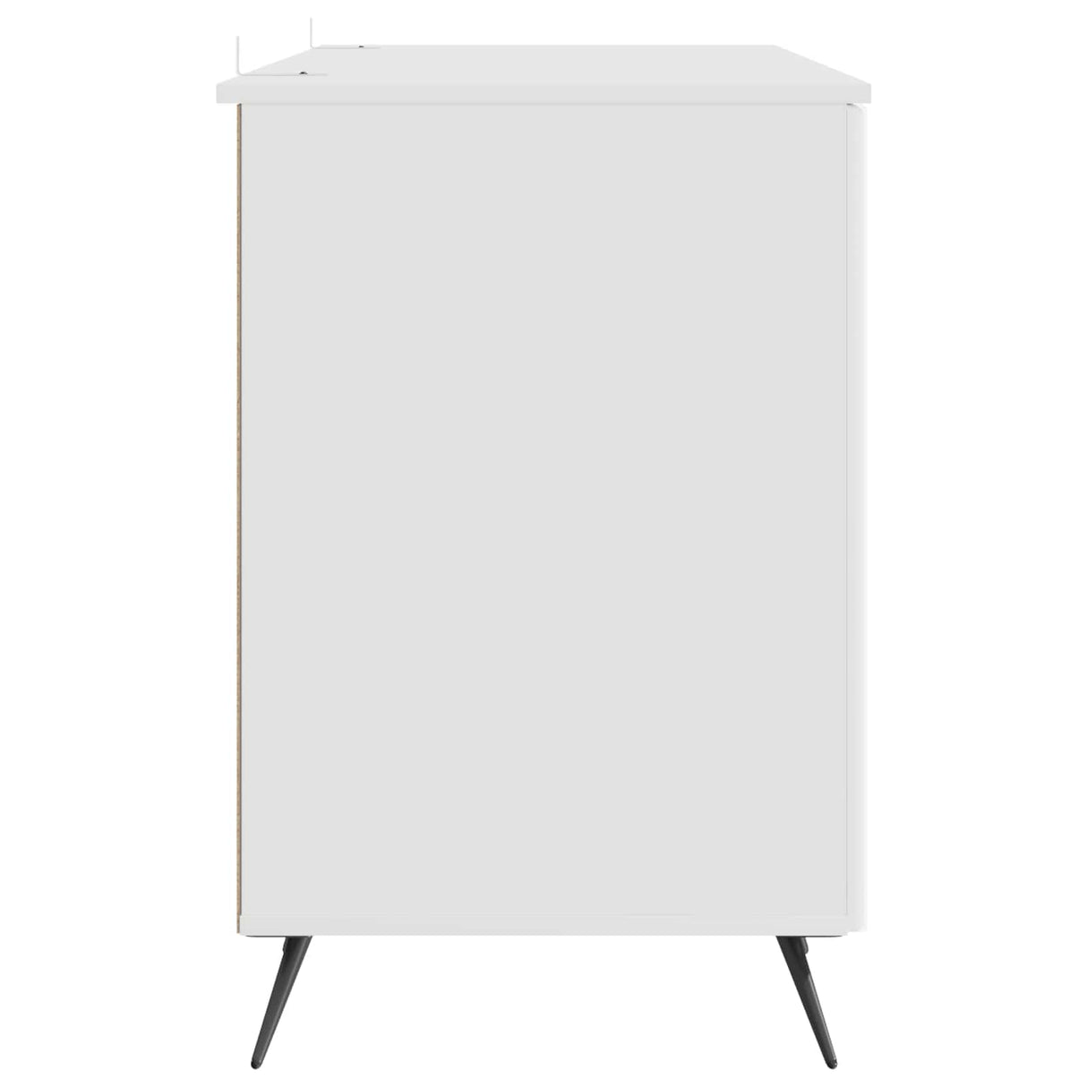 Desk with Shelf White 142.5 x 50 x 75 cm Engineered Wood