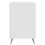 Desk with Shelf White 142.5 x 50 x 75 cm Engineered Wood - Rear View