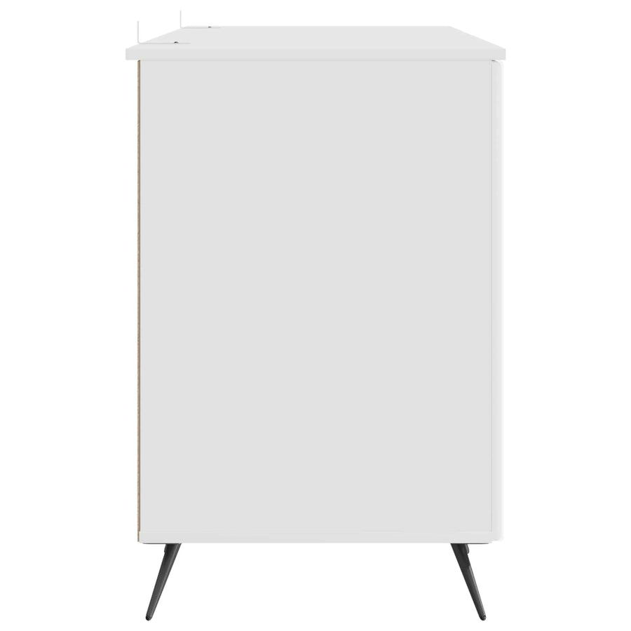 Desk White 142.5 x 50 x 75 cm Engineered Wood