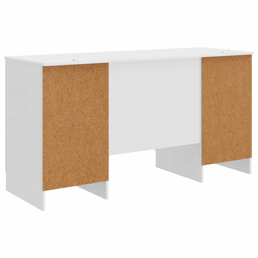 Desk White 142.5 x 50 x 75 cm Engineered Wood