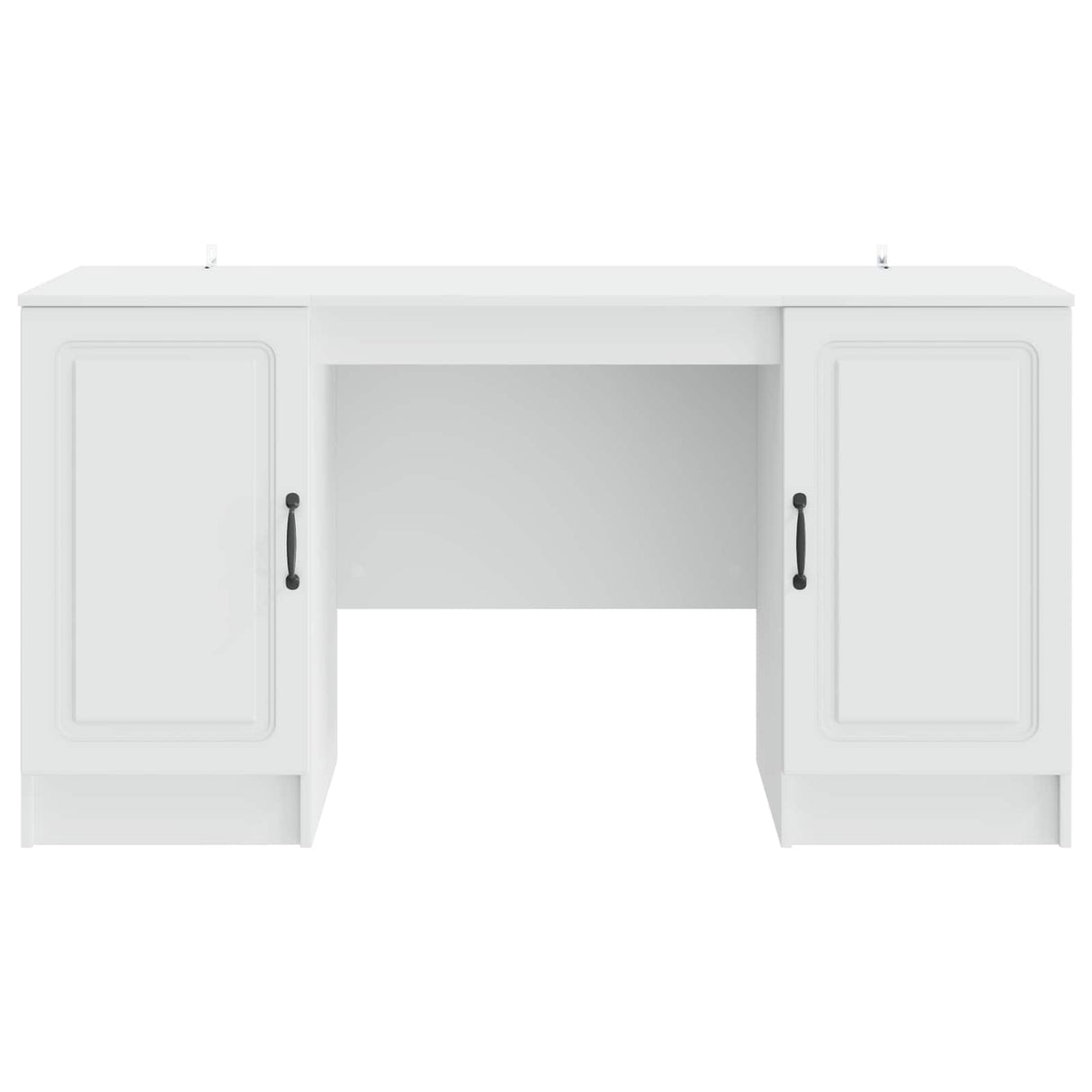 Desk with Shelf White 142.5 x 50 x 75 cm Engineered Wood