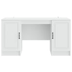 Desk White 142.5 x 50 x 75 cm Engineered Wood