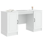 Desk White 142.5 x 50 x 75 cm Engineered Wood
