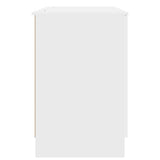 Desk with Shelf White 142.5 x 50 x 75 cm Engineered Wood - Rear View