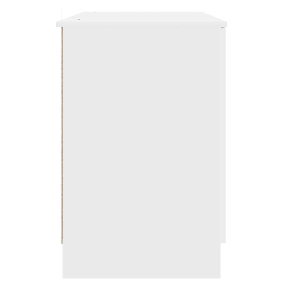 Desk White 142.5 x 50 x 75 cm Engineered Wood