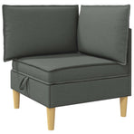 Corner Sofa with Storage Dark Grey Fabric