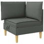 Corner Sofa with Storage Dark Grey Fabric