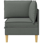 Corner Sofa with Storage Dark Grey Fabric