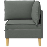 Corner Sofa with Storage Dark Grey Fabric - Rear View
