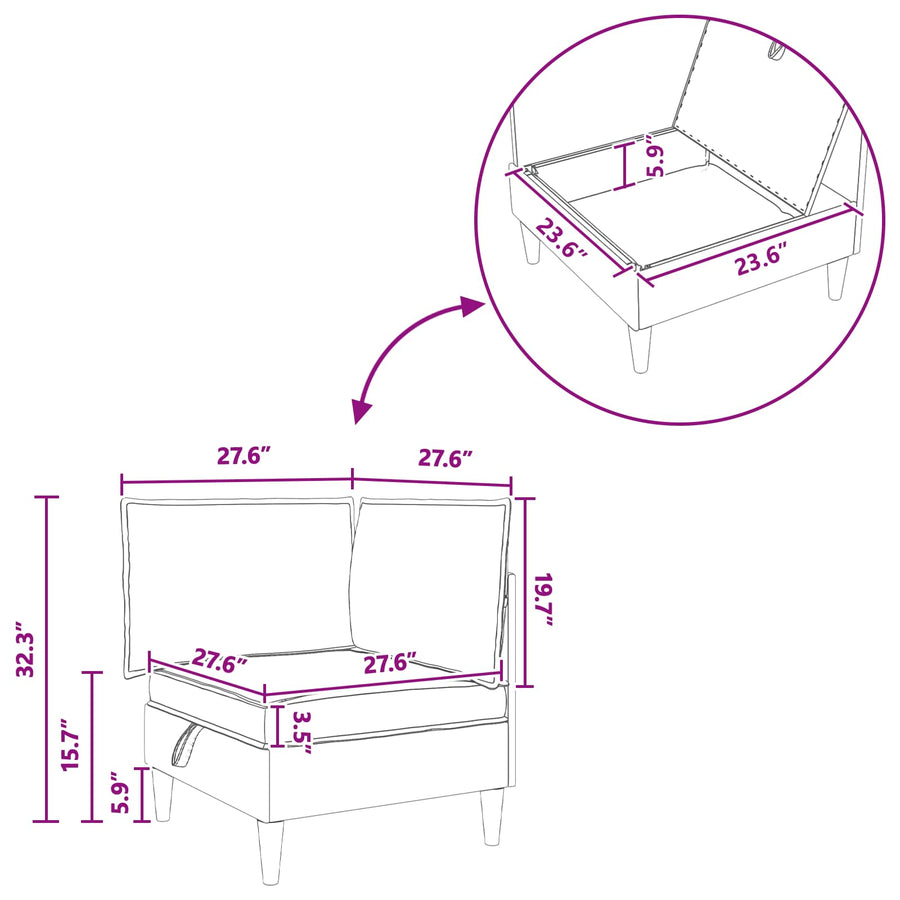 Corner Sofa with Storage Dark Grey Fabric