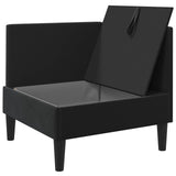 Sofa with Storage Black Velvet