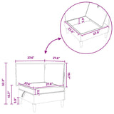 Sofa with Storage Black Velvet
