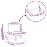 Middle Sofa with Storage Black Velvet - Extra Image