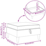 Sofa Stool with Storage Black Velvet