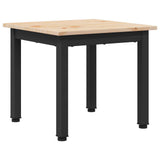 Coffee Table Natural 40 x 40 x 36 cm Solid Pine Wood - Front View
