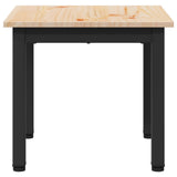 Coffee Table Natural 40 x 40 x 36 cm Solid Pine Wood - Rear View