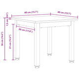 Coffee Table Natural 40 x 40 x 36 cm Solid Pine Wood