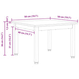 Coffee Table Natural 50 x 50 x 36 cm Solid Pine Wood