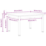 Coffee Table Natural 60 x 50 x 36 cm Solid Pine Wood - Extra Image