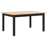 Coffee Table Natural 70 x 50 x 36 cm Solid Pine Wood - Front View