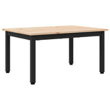 Coffee Table Natural 70 x 50 x 36 cm Solid Pine Wood - Close-Up Angle