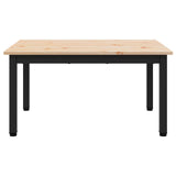 Coffee Table Natural 70 x 50 x 36 cm Solid Pine Wood - 45-Degree Angle
