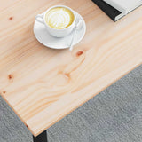 Coffee Table Natural 100 x 50 x 45 cm Solid Pine Wood - Top-Down View