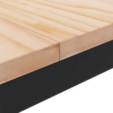 Coffee Table Natural 100 x 100 x 45 cm Solid Pine Wood - Low Angle