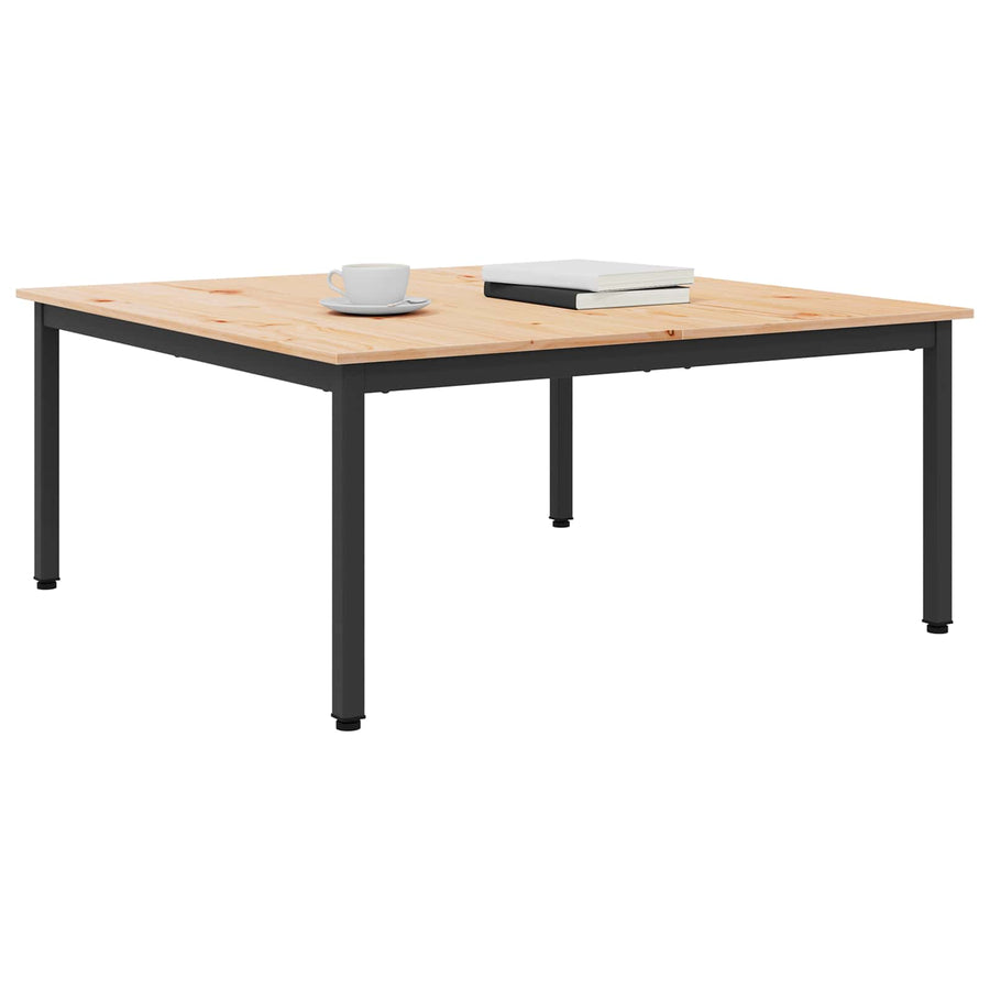 Coffee Table Natural 100 x 100 x 45 cm Solid Pine Wood