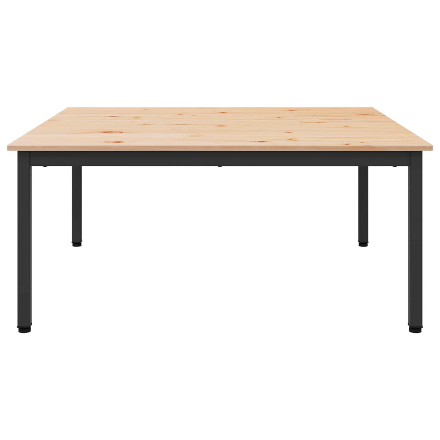 Coffee Table Natural 100 x 100 x 45 cm Solid Pine Wood