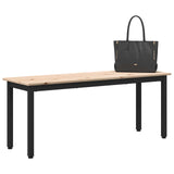 Bench Natural 110 x 35 x 45 cm Solid Pine Wood - Side View
