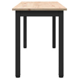 Bench Natural 110 x 35 x 45 cm Solid Pine Wood - Rear View