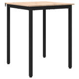 Dining Table Natural 60 x 60 x 75 cm Solid Pine Wood - Front View